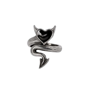 Alchemy Gothic Devil Heart Ring