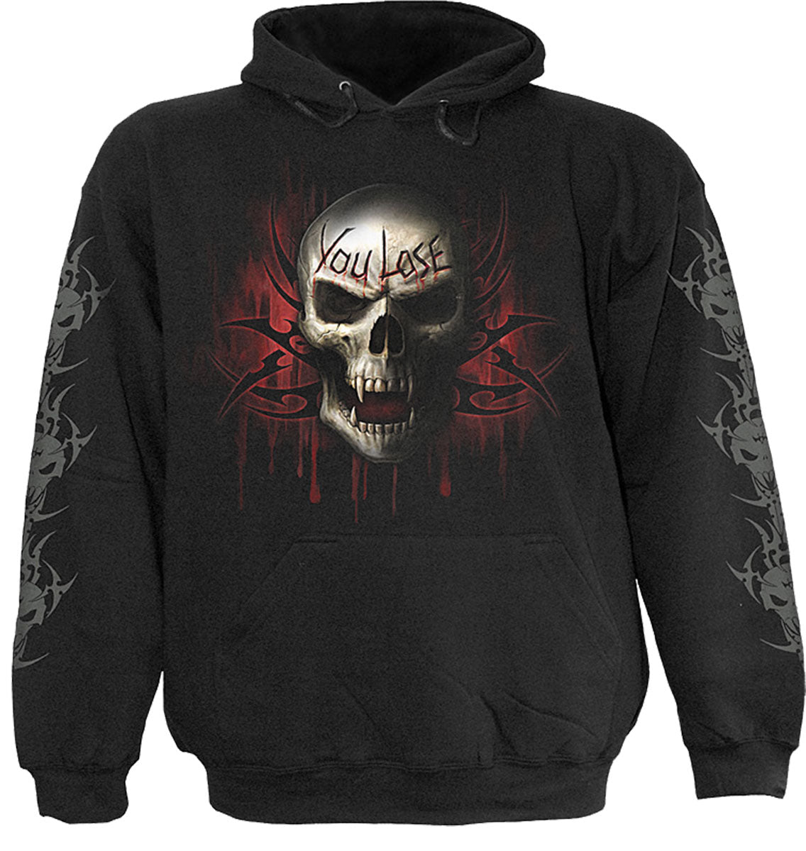 Game Over gothic Kids Hoody in Black by Spiral Clothing 