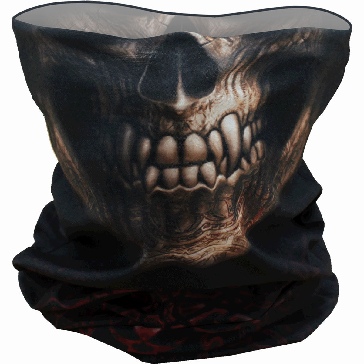 Goth Skull gothic Women's Multifunctional Face Wrap in Black by Spiral Clothing 