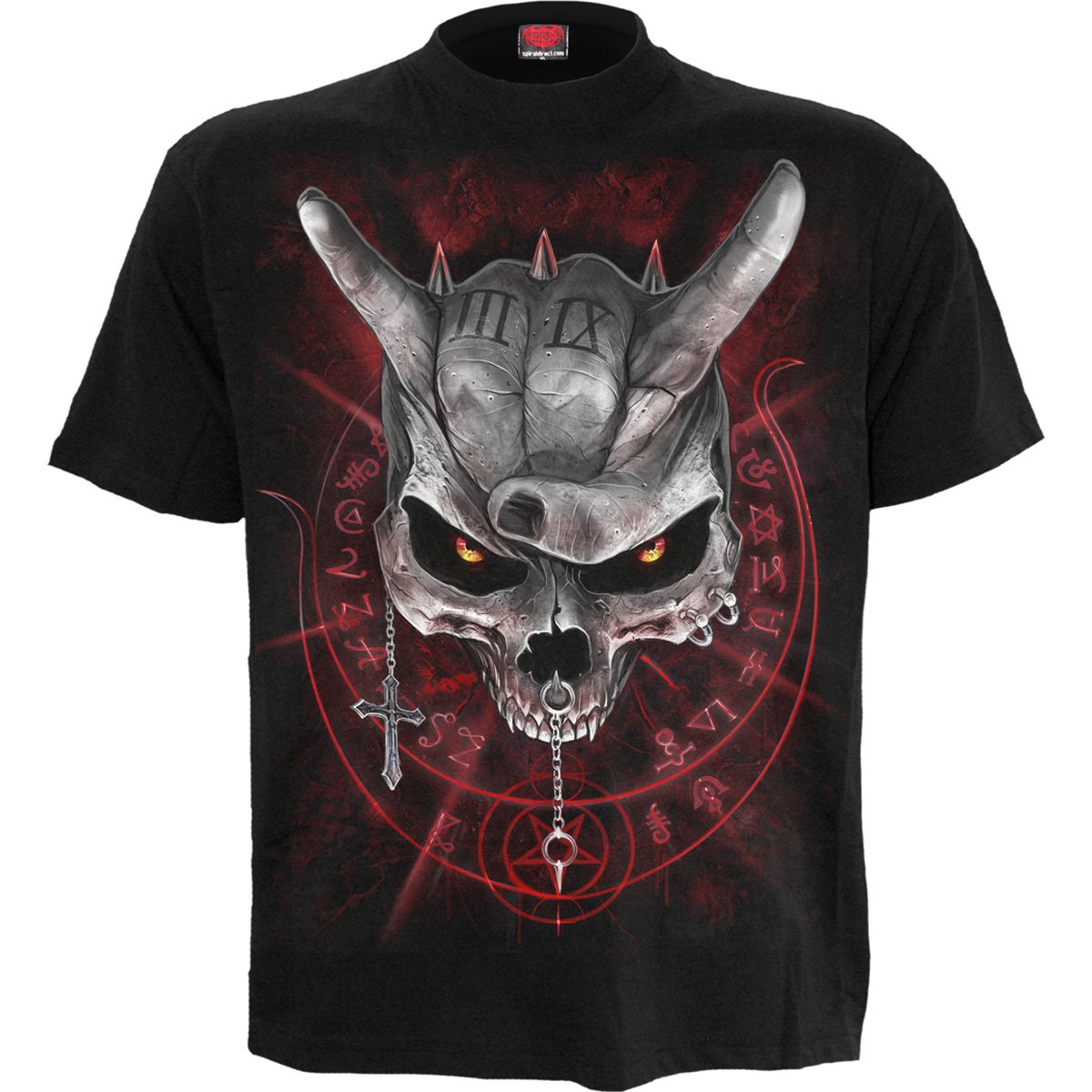 Never Too Loud gothic Kids T-Shirt in Black by Spiral Clothing 