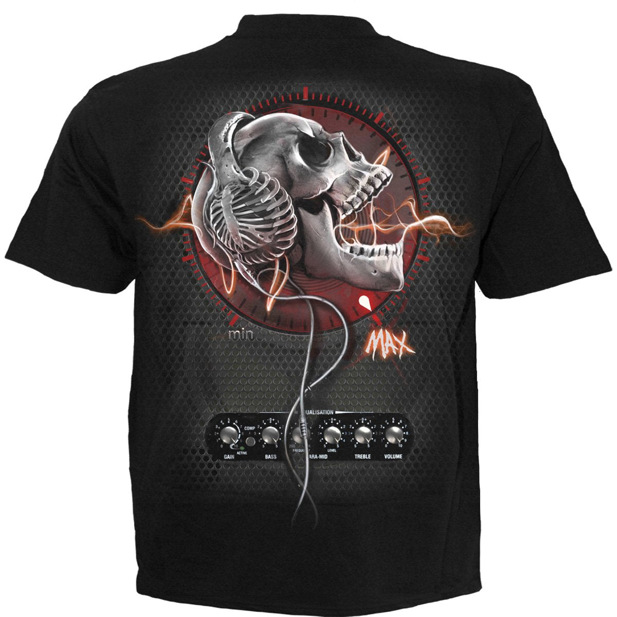 Never Too Loud gothic Kids T-Shirt in Black by Spiral Clothing 