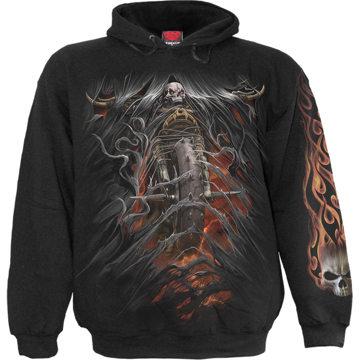 Bike Life gothic Men's Hoody in Black by Spiral Clothing 