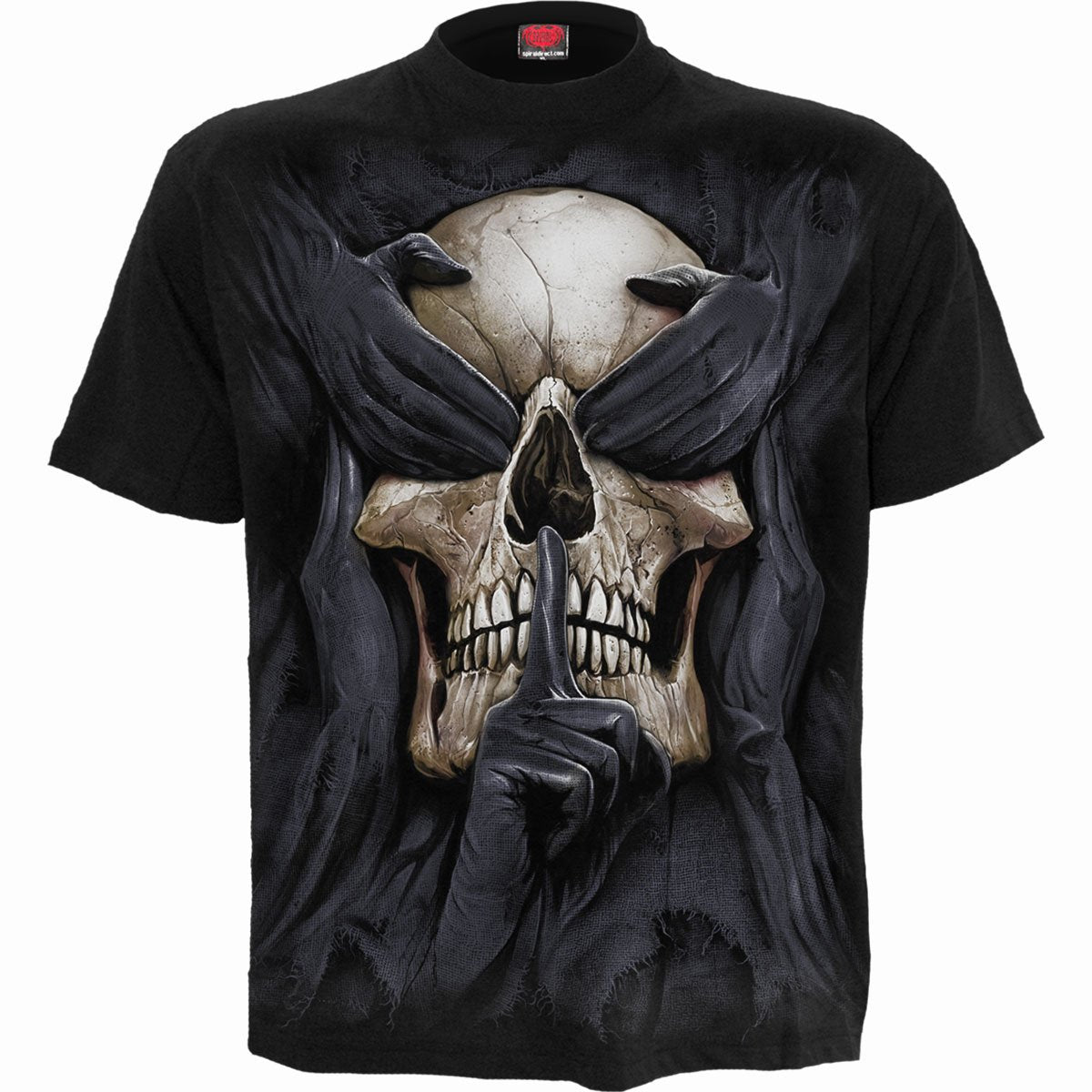 See No Evil gothic T-Shirt in Black by Spiral Clothing - Front view