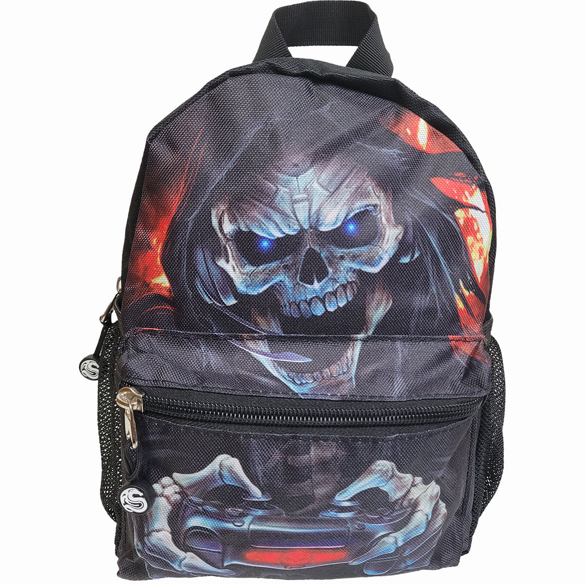 Respawn gothic Mini Back Pack Including Mobile Pocket in Black by Spiral Clothing - Front view