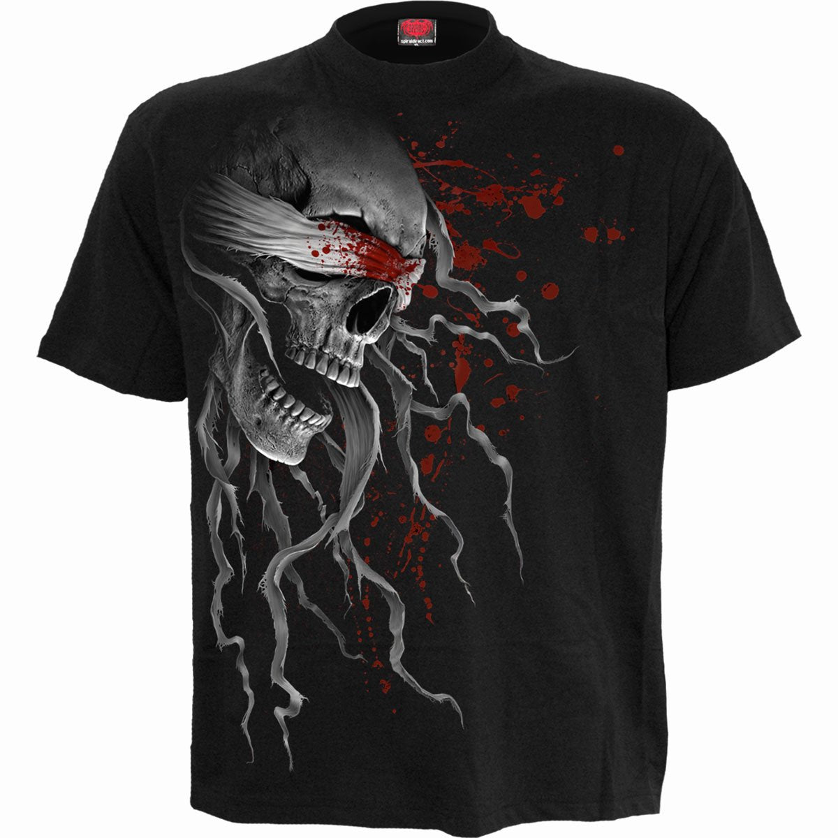 Blind Faith gothic Front Print T-Shirt in Black by Spiral Clothing 