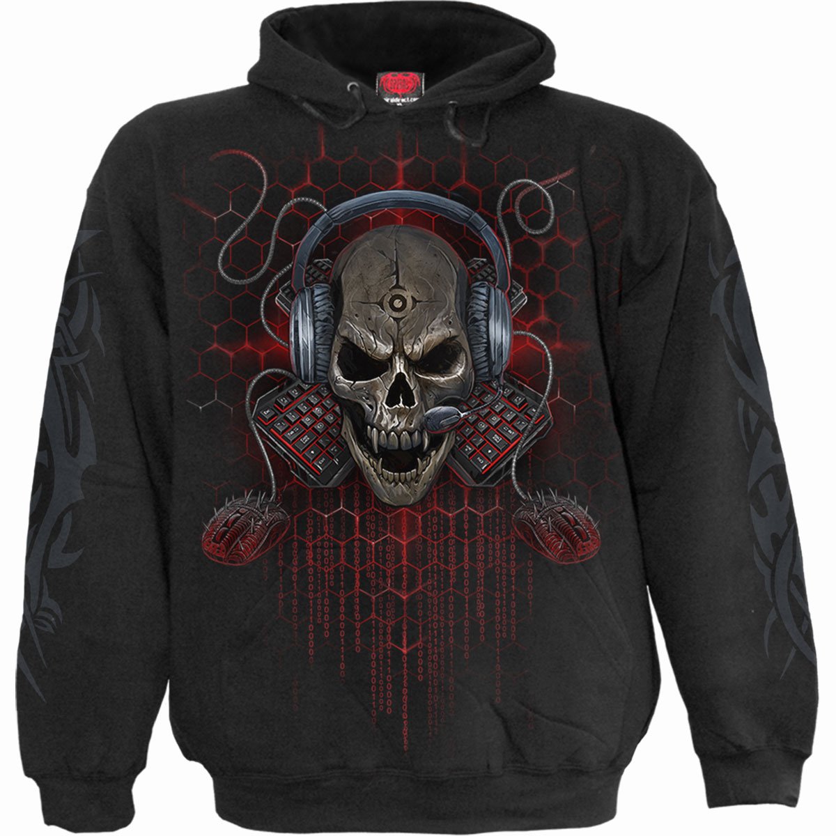 PC Gamer gothic Kids Kids Hoody in Black by Spiral Clothing 