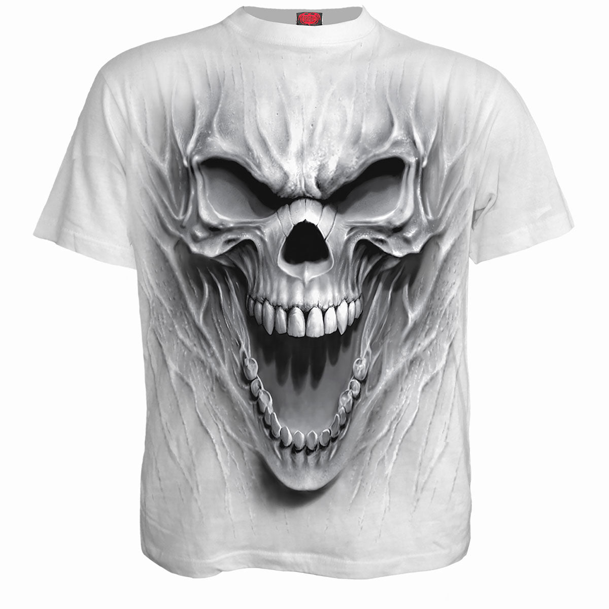 Beast Within gothic Men's T-Shirt in White by Spiral Clothing - Front view