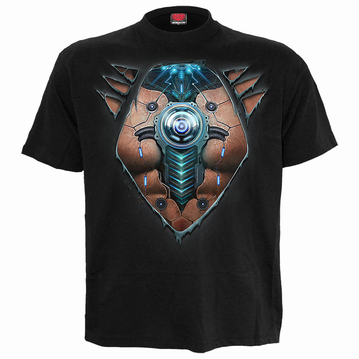 Cyber Skin gothic T-Shirt in Black by Spiral Clothing 