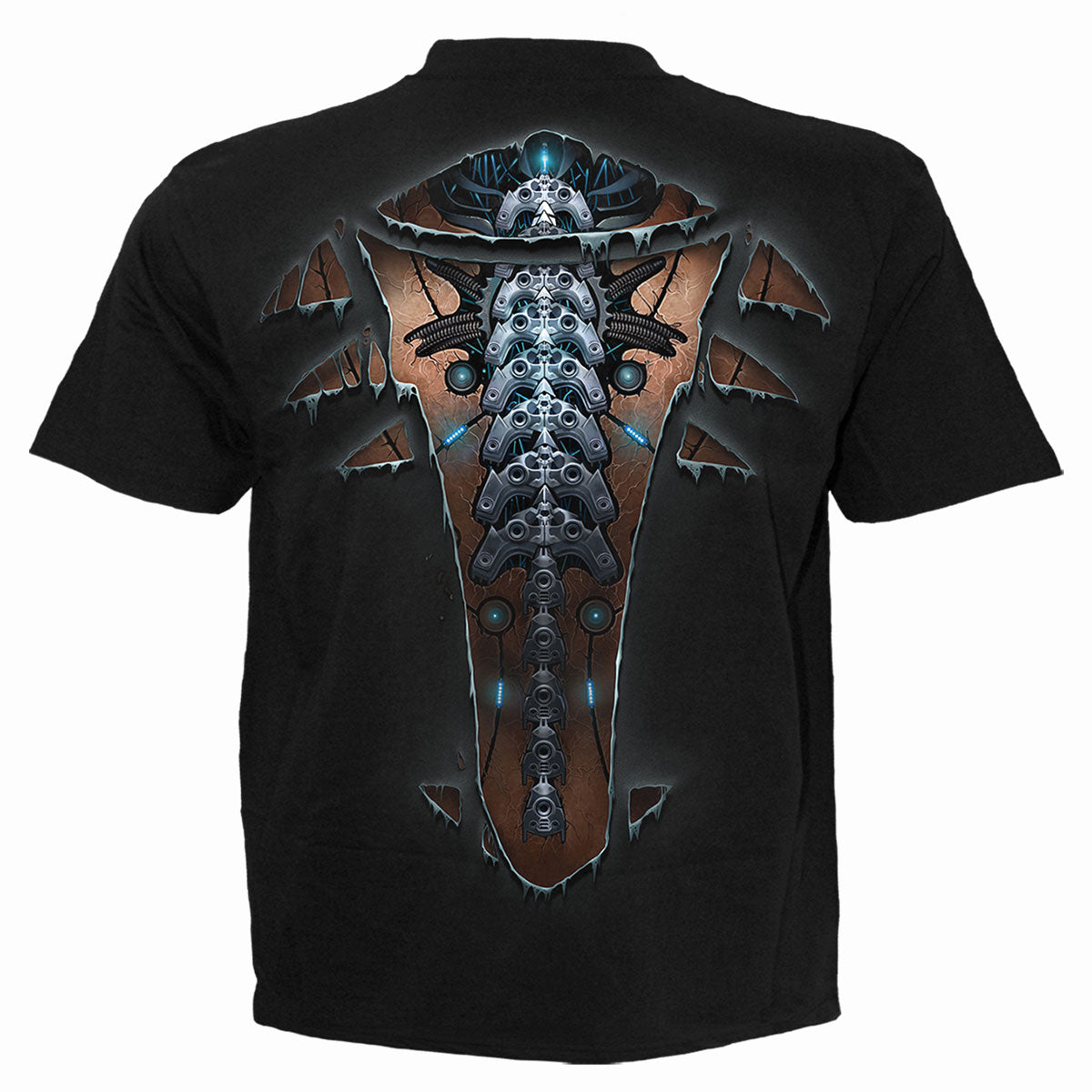 Cyber Skin gothic T-Shirt in Black by Spiral Clothing 