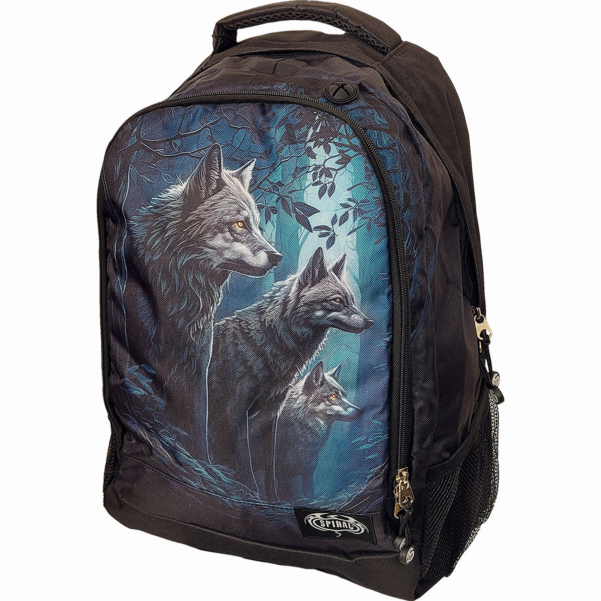 Forest Guardians gothic  Back Pack - With Laptop Pocket in Black by Spiral Clothing 