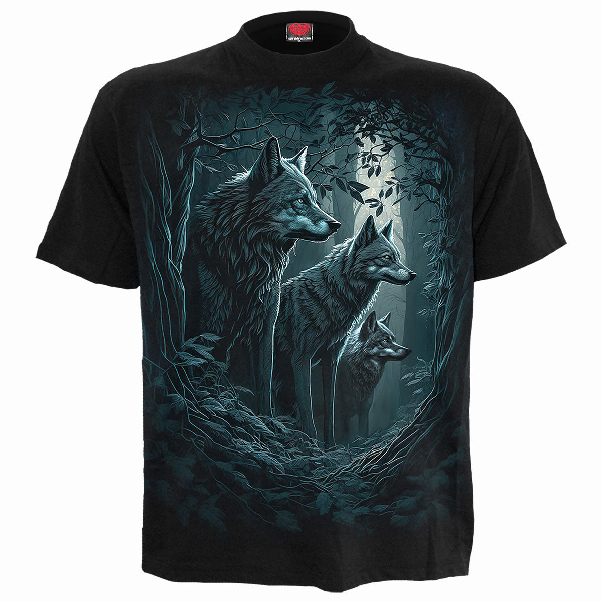 Forest Guardians gothic T-Shirt in Black by Spiral Clothing 