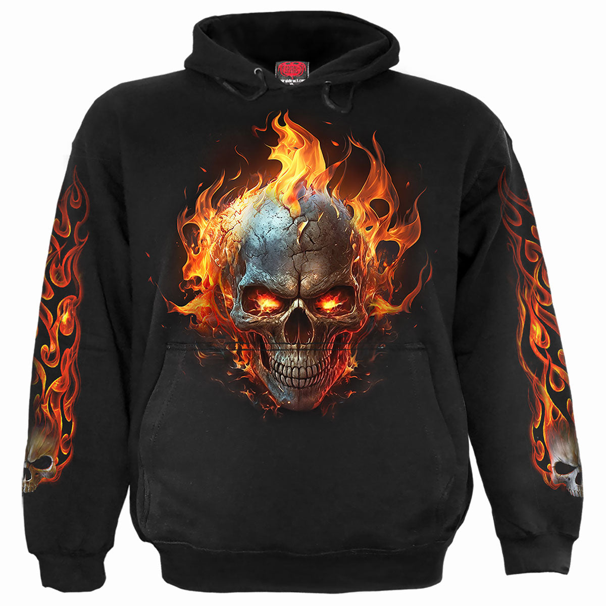 Night Rider gothic Men's Hoody in Black by Spiral Clothing 