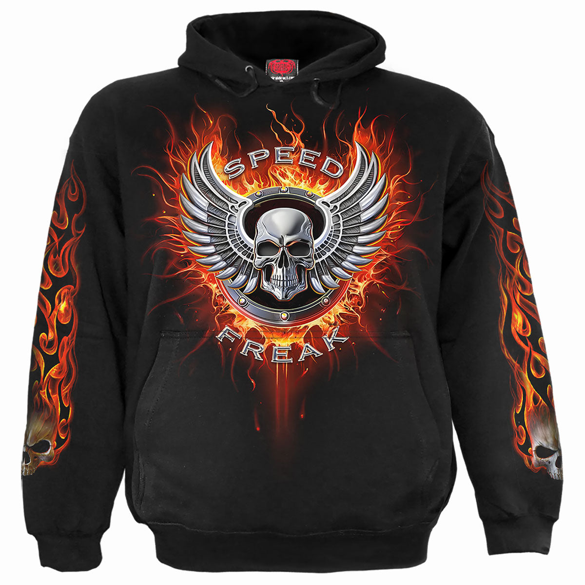 Speed Freak gothic Men's Hoody in Black by Spiral Clothing 