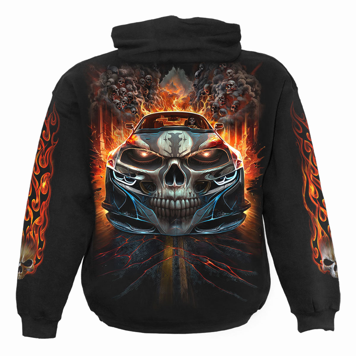 Speed Freak gothic  Hoody in Black by Spiral Clothing 