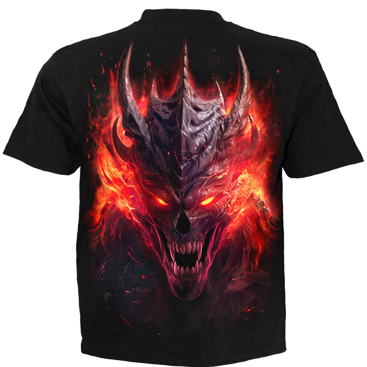 Back view of Riff Burner gothic T-Shirt in Black by Spiral Clothing