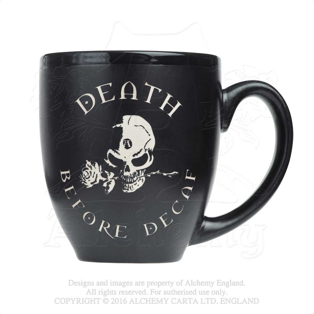 Alchemy Gothic Death Before Decaf Ceramic Mug from Gothic Spirit