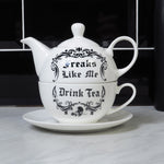 Alchemy Gothic Freaks Like Me Drink Tea Tea Set