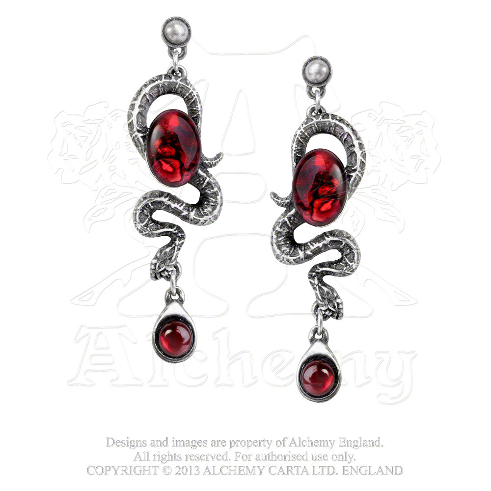 Alchemy Gothic Serpent's Eye Pair of Earrings from Gothic Spirit