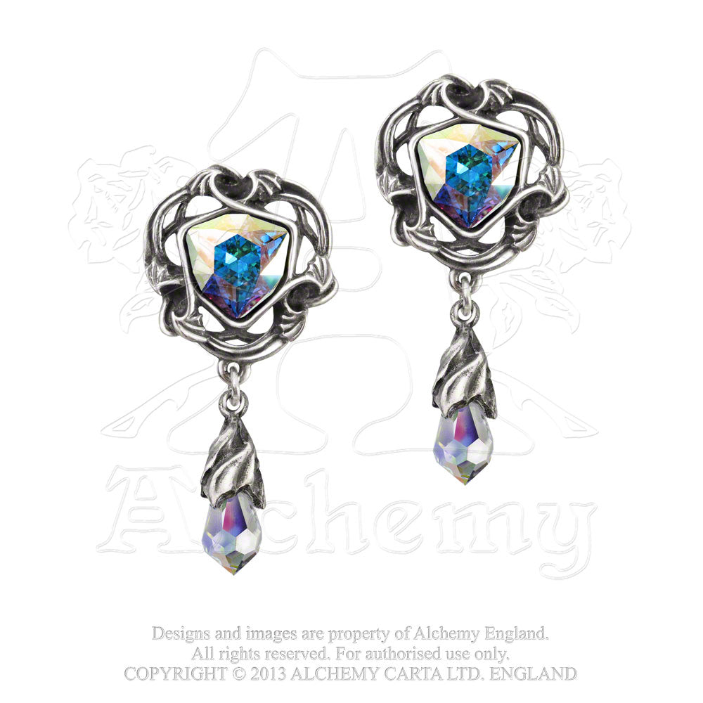 Alchemy Gothic Empyrian Eye: Tears From Heaven Pair of Earrings from Gothic Spirit