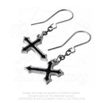 Alchemy Gothic Sorrow Cross Pair of Earrings from Gothic Spirit