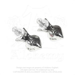 Alchemy Gothic Claddagh Heart Pair of Earrings from Gothic Spirit