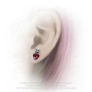 Alchemy Gothic Claddagh Heart Pair of Earrings from Gothic Spirit