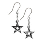 Alchemy Gothic Black Star Pair of Earrings