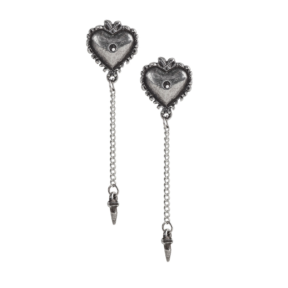 Alchemy Gothic Witches Heart Pair of Earrings from Gothic Spirit