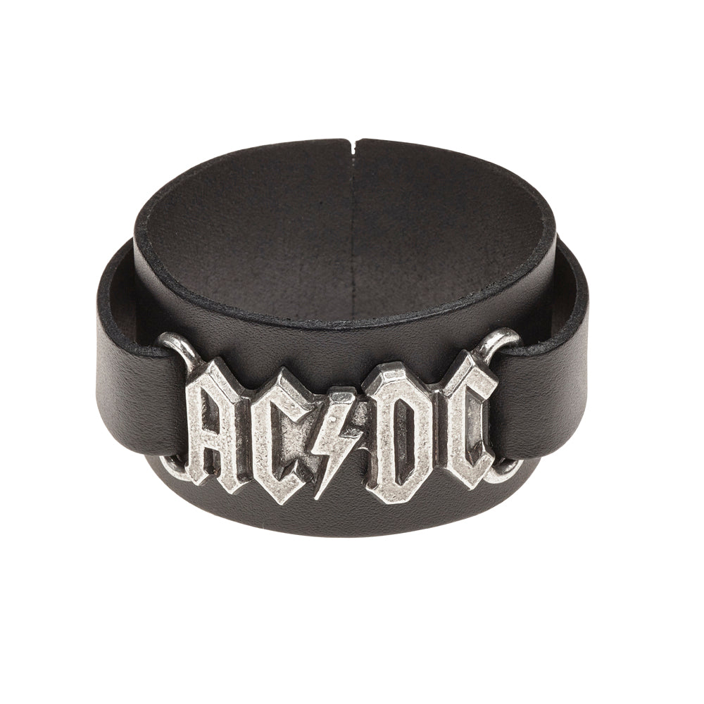 Alchemy Rocks AC/DC: logo Leather Wriststrap from Gothic Spirit
