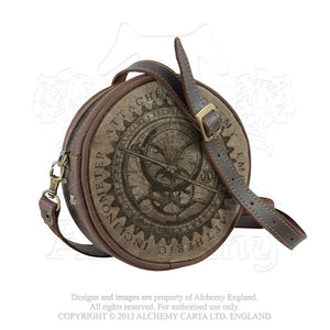 Alchemy Empire: Steampunk Aetheric Inclinometer Attache Leather Purse from Gothic Spirit