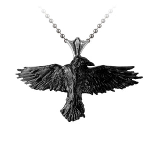 Alchemy Gothic Black Raven Pendant