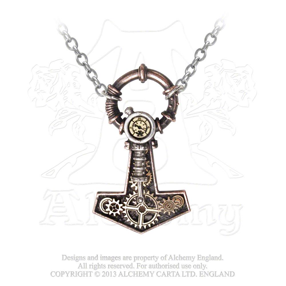 Alchemy Empire: Steampunk Steamhammer Pendant from Gothic Spirit