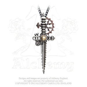 Alchemy Empire: Steampunk Static Traction Dagger Pendant from Gothic Spirit