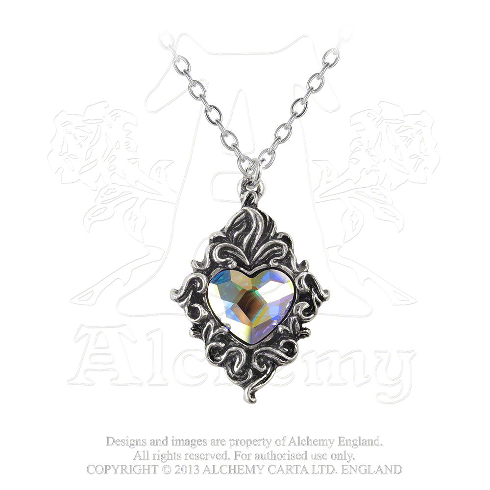 Alchemy Gothic Crystal Heart Pendant from Gothic Spirit