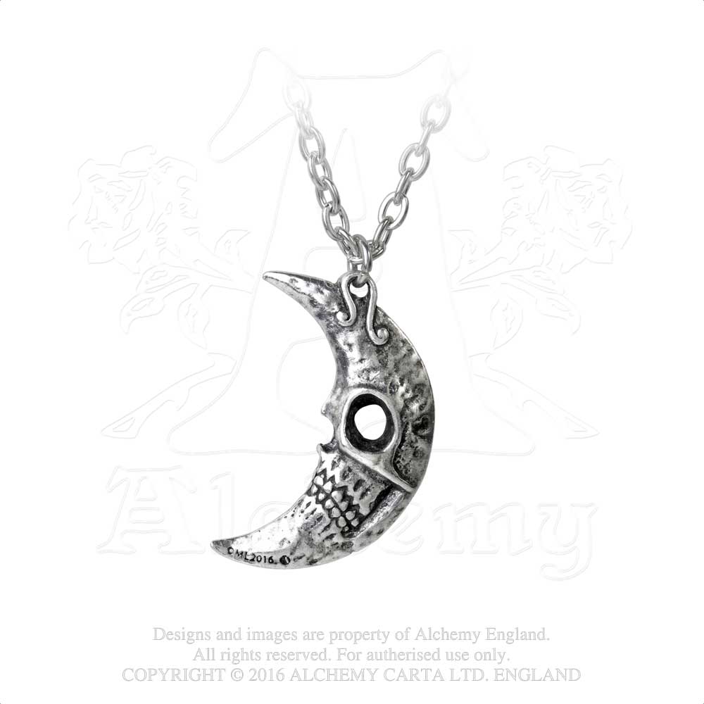 Alchemy Gothic M'era Luna Crescens - Tragicom Moon Pendant from Gothic Spirit