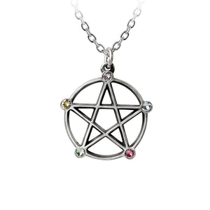 Alchemy Gothic Wiccan Elemental Pentacle Pendant