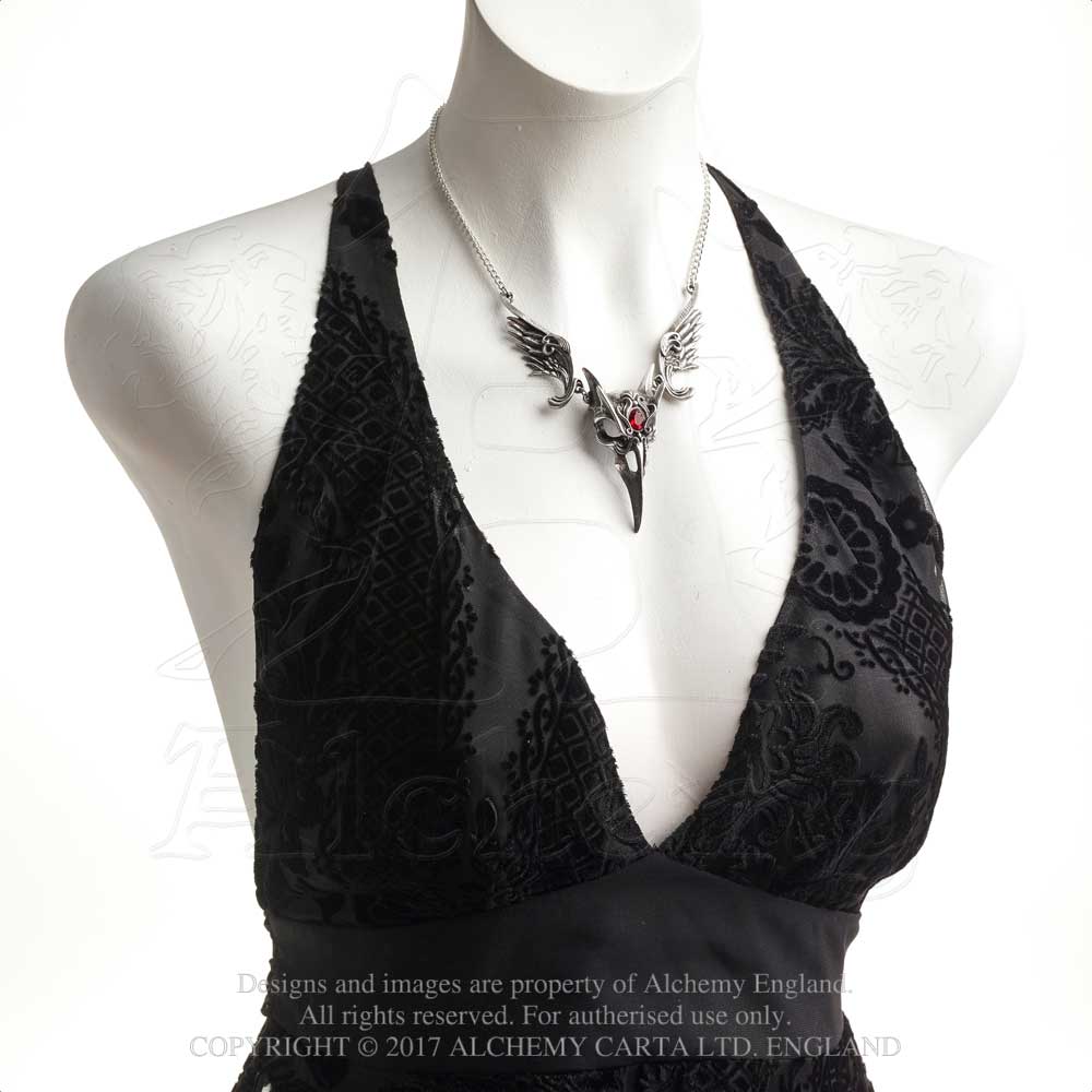 Alchemy Gothic Masque Of The Black Rose Necklace from Gothic Spirit