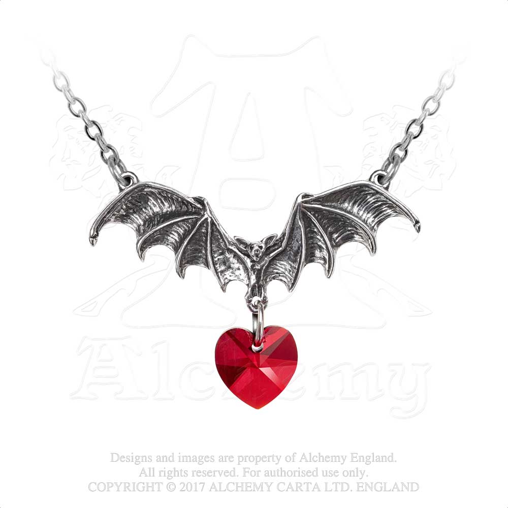 Alchemy Gothic Vampire Loveheart Pendant from Gothic Spirit