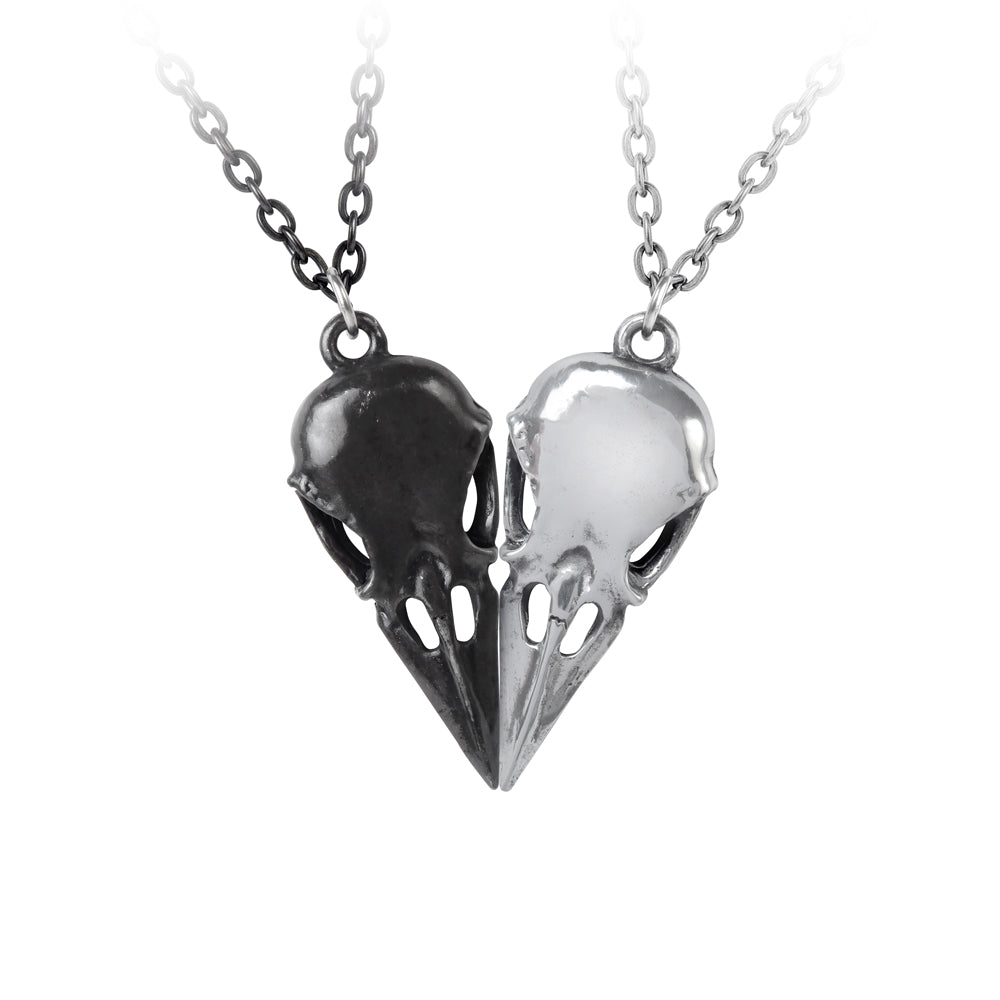 Alchemy Gothic Coeur Crane - Couple's Friendship Necklace Pendant