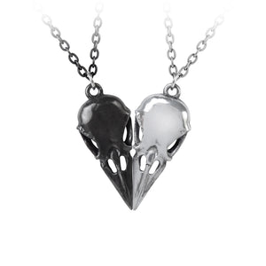 Alchemy Gothic Coeur Crane - Couple's Friendship Necklace Pendant