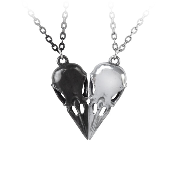 Black Gold Titanium Steel Diamante Double Rings Pendant Lovers Couple  Necklace