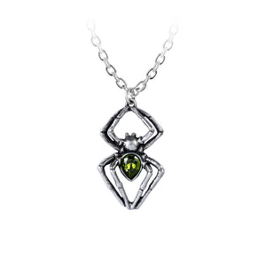 Alchemy Gothic Emerald Spiderling Pendant from Gothic Spirit