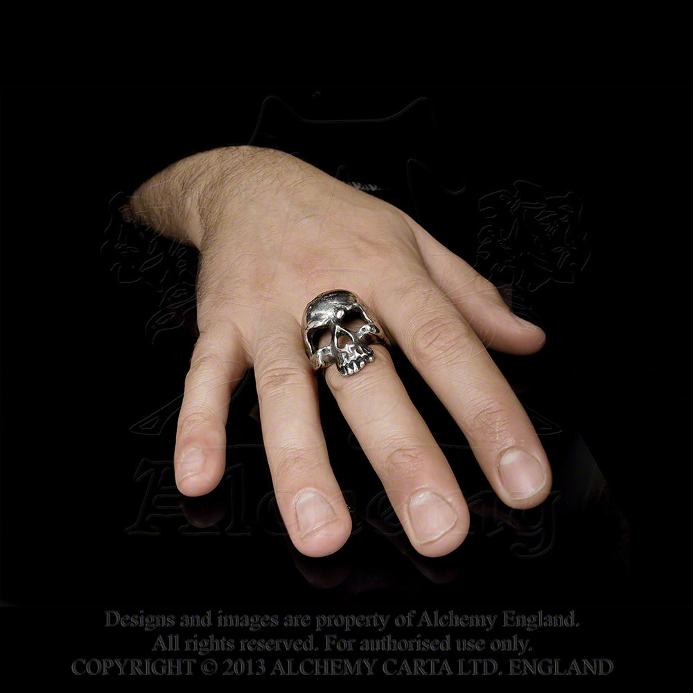 Alchemy Gothic Ruination Skull Ring from Gothic Spirit