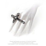 Alchemy Gothic Thorny Cross (handspan ring) Ring from Gothic Spirit