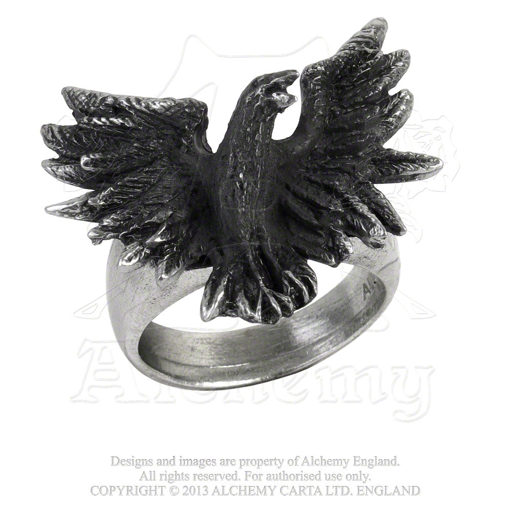 Alchemy Gothic Flocking Raven Ring from Gothic Spirit