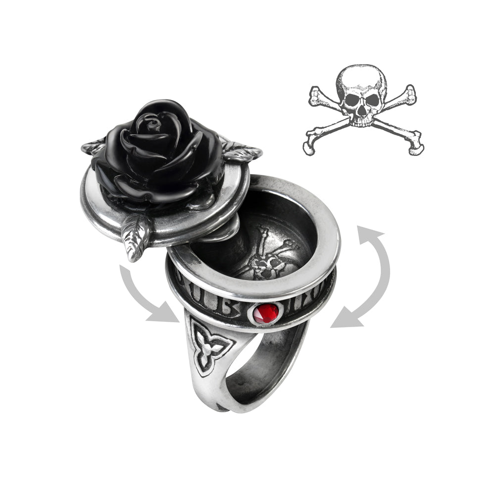 Alchemy Gothic Sub Rosa Poison Ring Ring