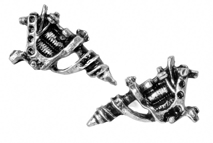 Alchemy UL17 Tattoo Gun Pair of Earrings from Gothic Spirit