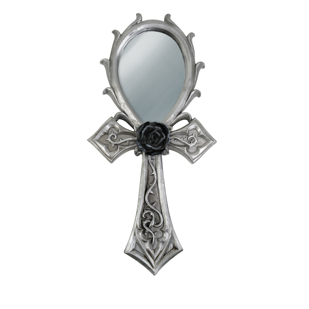 Alchemy - The Vault Gothic Ankh Hand Mirror