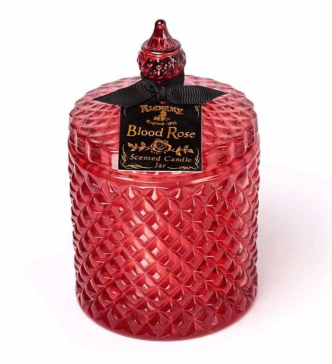 Alchemy Gothic Blood Red Large Scented Boudoir Candle Jar