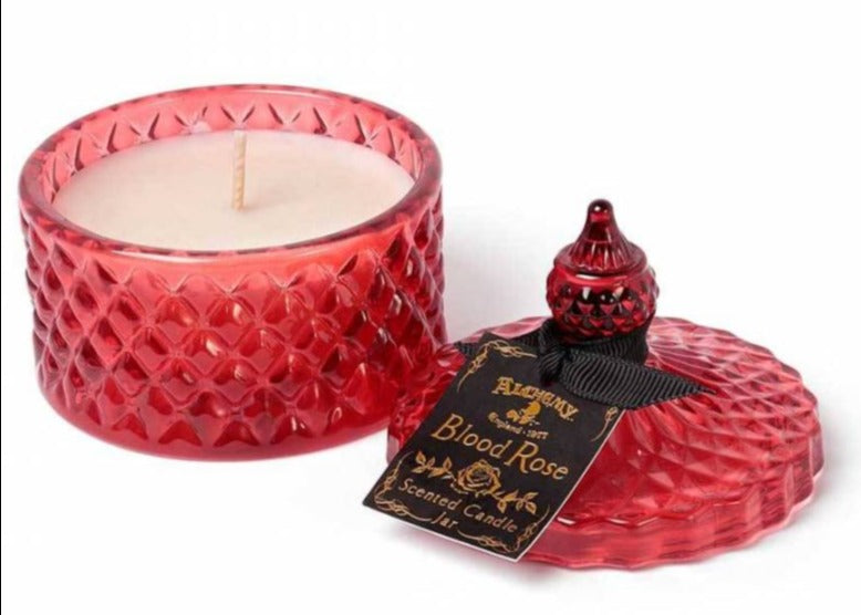 Alchemy Gothic Blood Red Small Scented Boudoir Candle Jar
